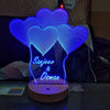 3D Illusion Heart Shaped LED LAMP WITH YOUR NAME