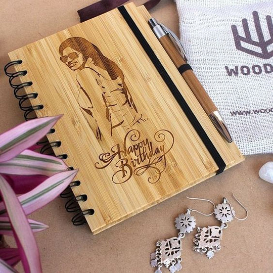 CUSTOMIZE YOUR OWN WOODEN NOTEBOOK WITH PEN