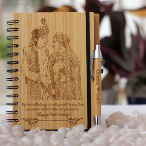 CUSTOMIZE YOUR OWN WOODEN NOTEBOOK WITH PEN