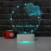 3D Illusion Romantic LED Lamp With Your Name & DOB