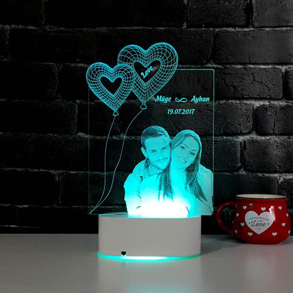 3D Lamp With Your Custom Photo, Name & DOB